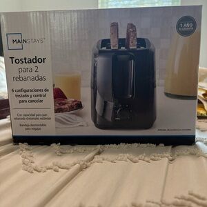 Mainstays Black 2-Slice Bread Toaster